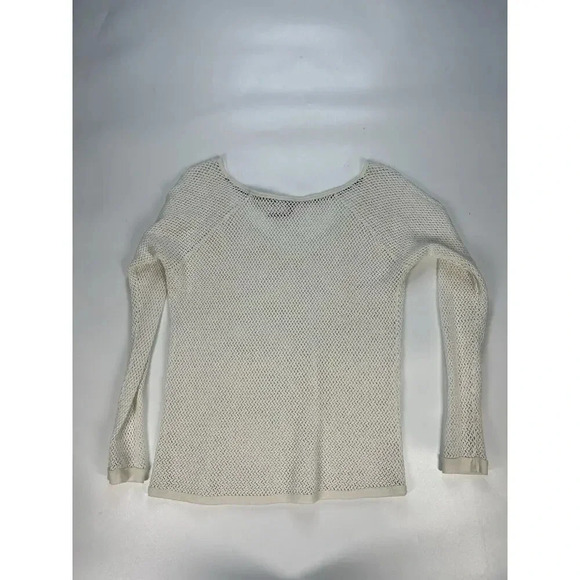 Element Sweater Top Womens Small Open Knit White Outdoor Gorpcore Boho - Picture 5 of 7